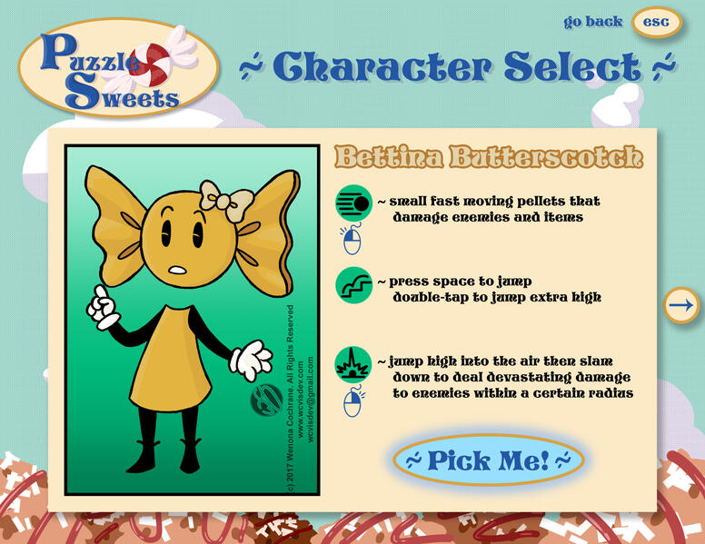 Bettina Character Select